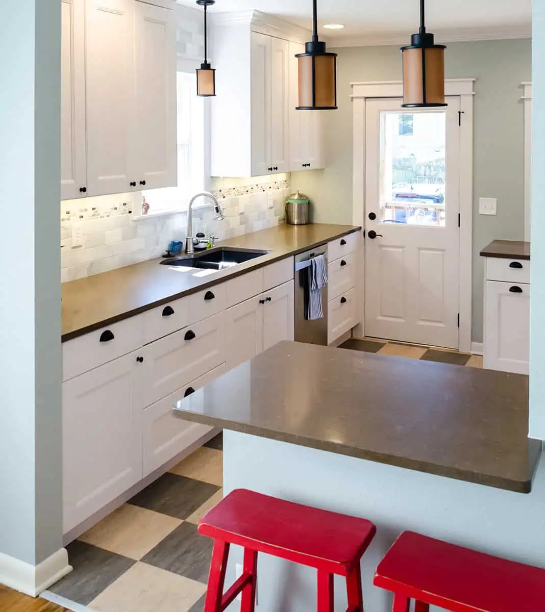 IKEA kitchen installation in a Seattle old-home remodel