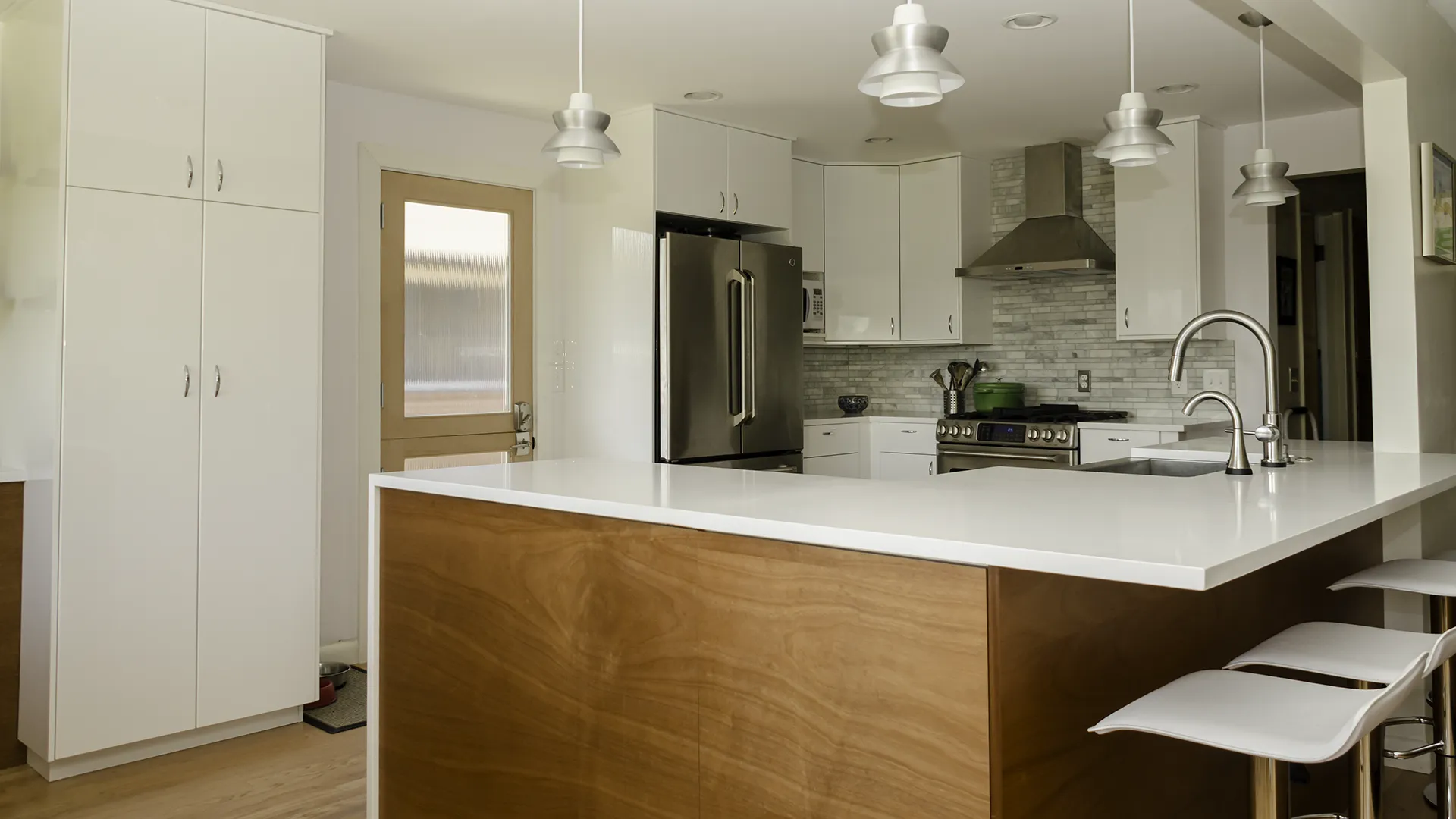 Mid-century modern IKEA kitchen remodel in Seattle