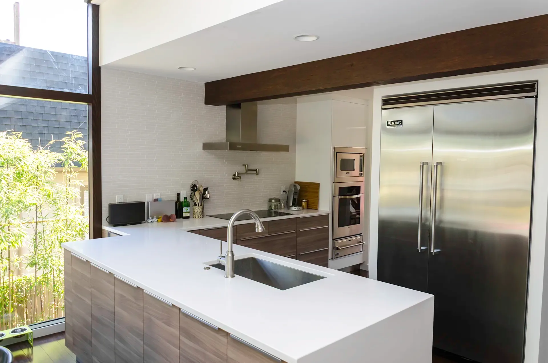 Custom IKEA kitchen layout in a Seattle full gut remodel
