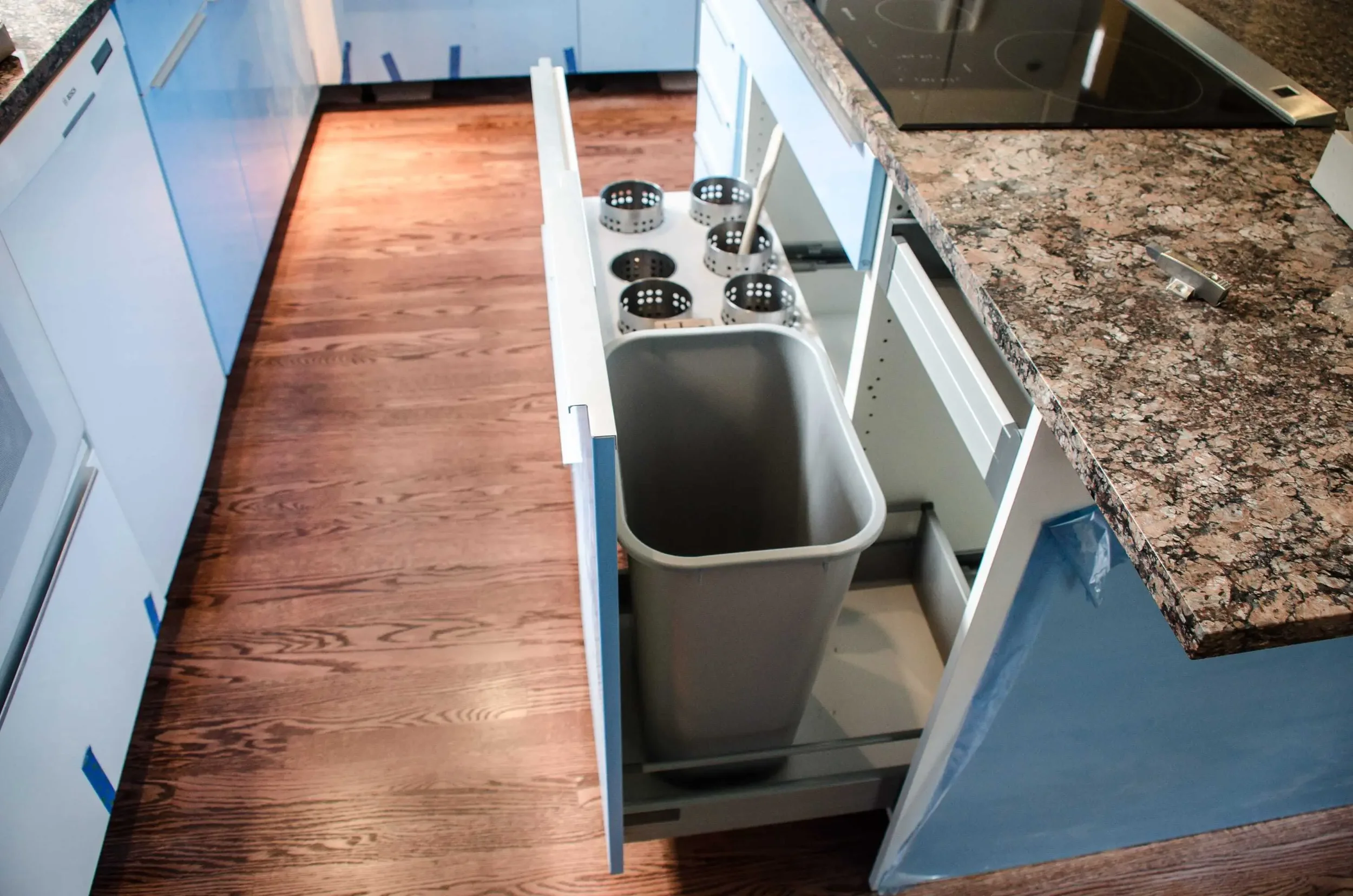 IKEA pull-out trash/recycle in 18&Prime; cabinet