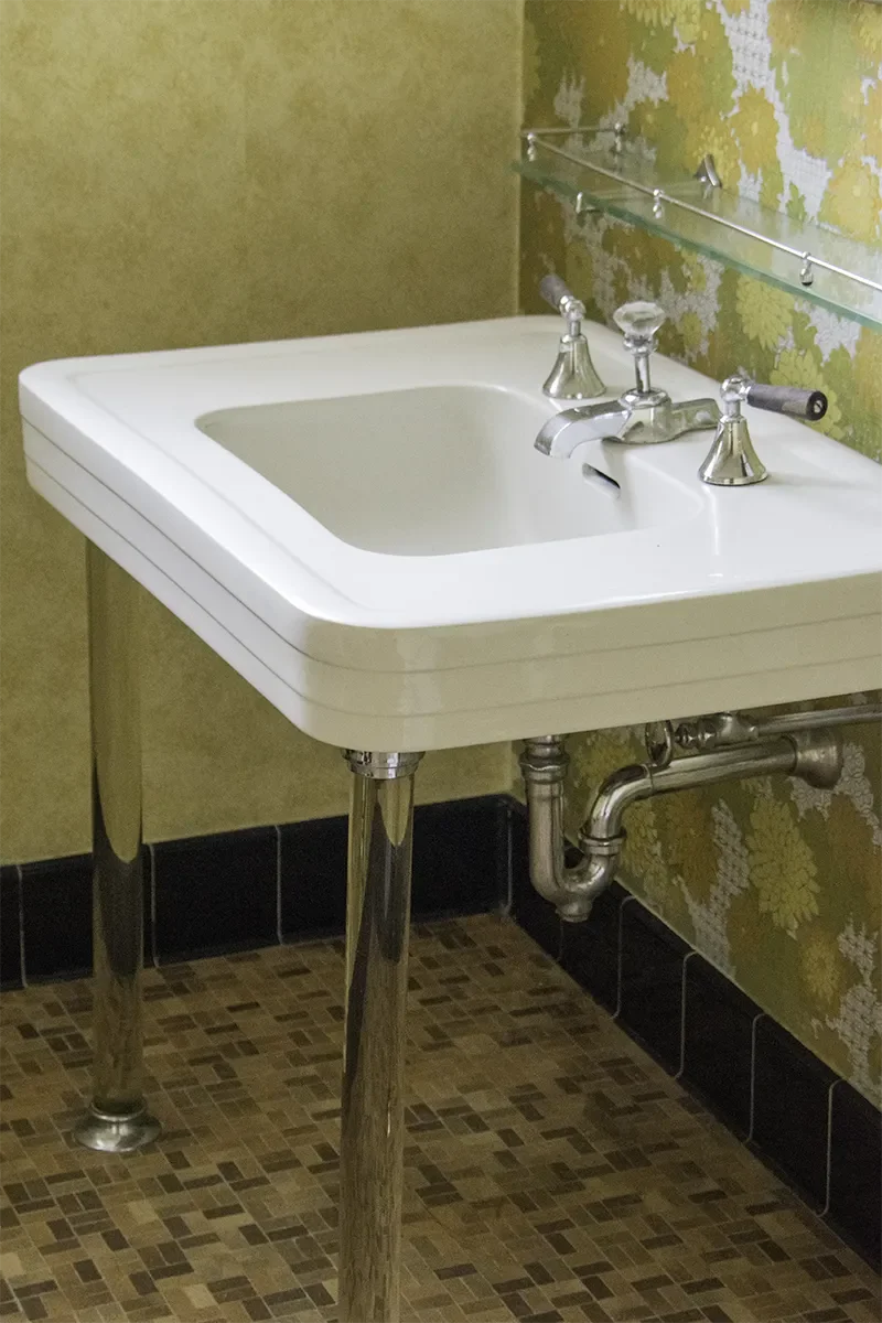Vintage 1930s bathroom sink from a Seattle remodel