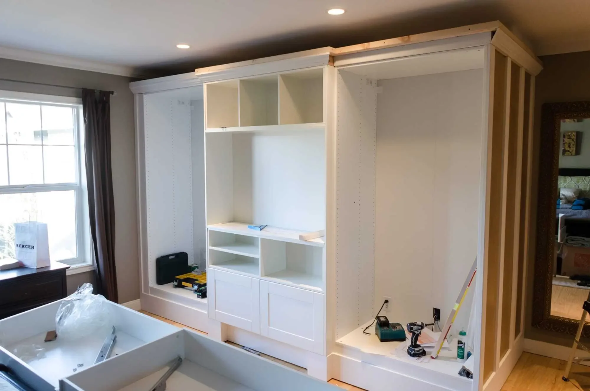 Installing custom built-ins with IKEA cabinets