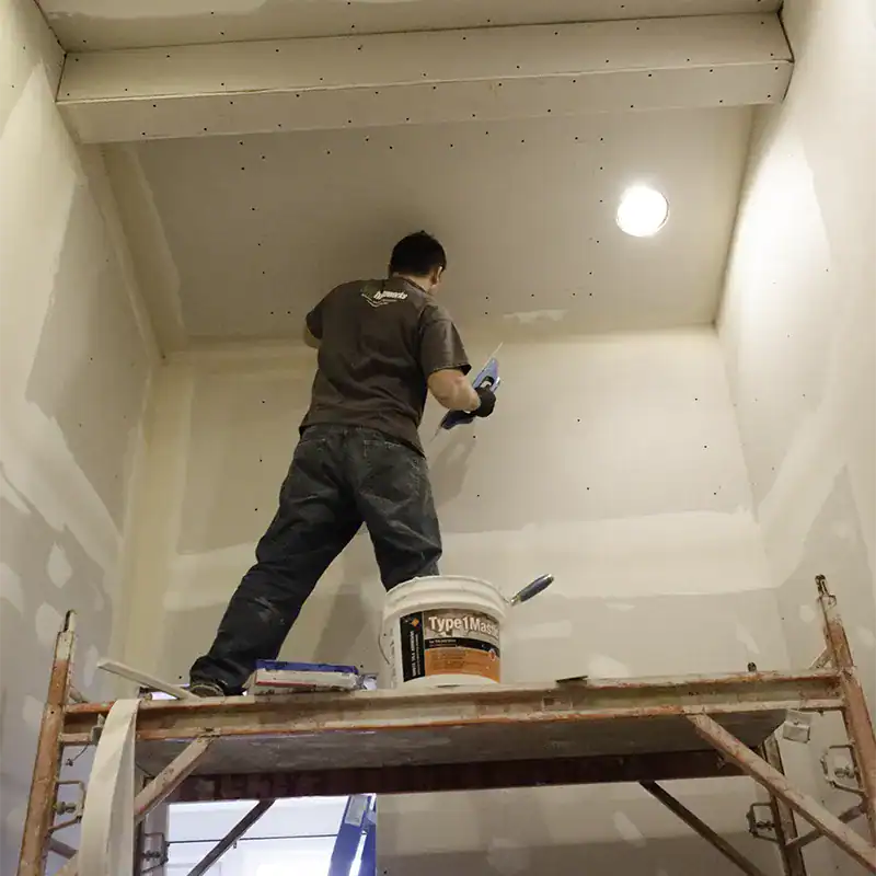 NW Homeworks craftsman at work on a Seattle bathroom remodel